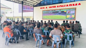 Kodim 0203/Lkt Gelar Nobar Kebangsaan Piala Dunia 2026,Pererat Kebersamaan dan Memperkuat Persatuan